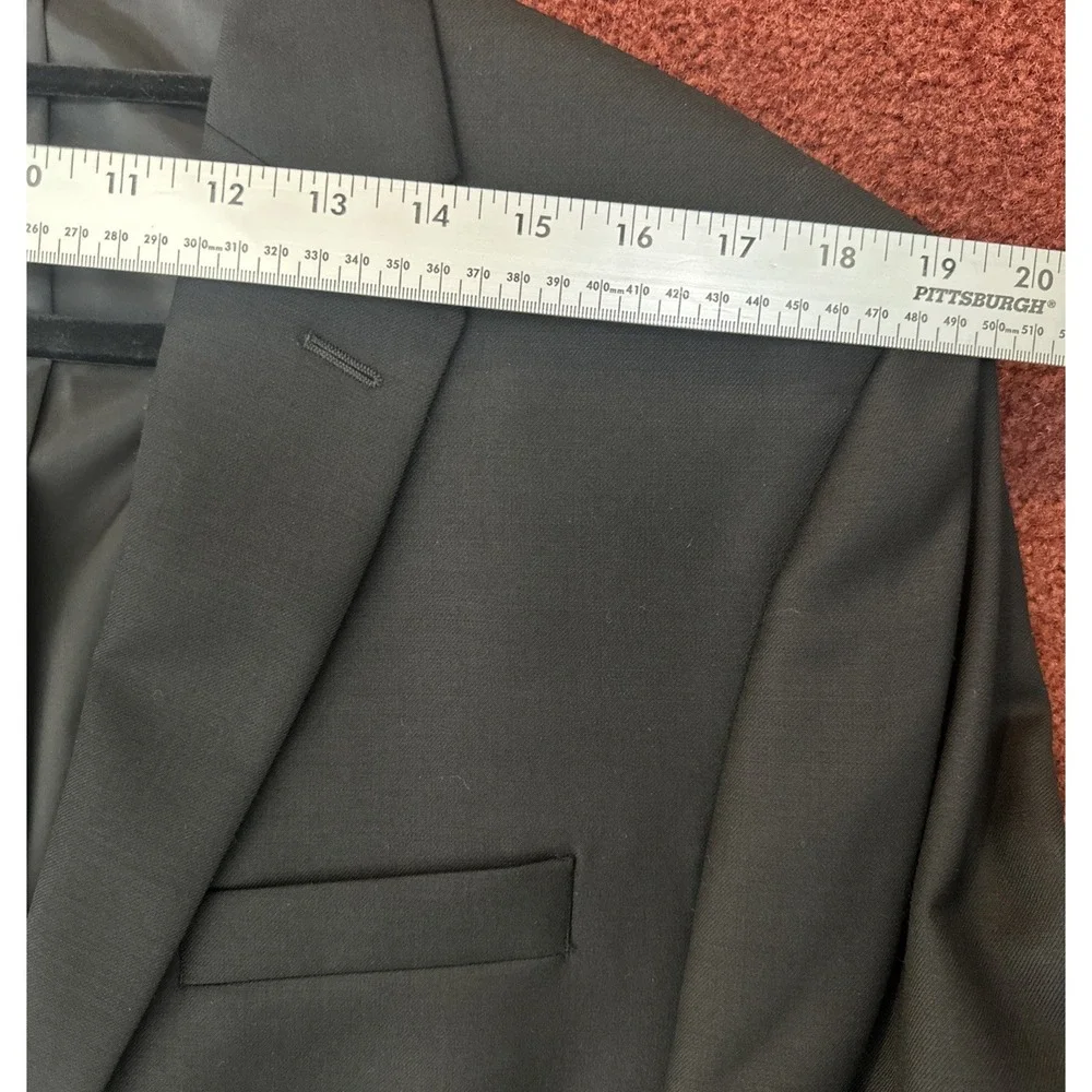 Lauren Ralph Lauren Men's Black Blazer 42L 100% Wool Classic‎ Waterbury Buttons
